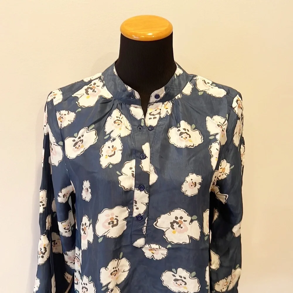 NWT Apiece Apart Floral Bravo Pintuck Blouse - Picture 6 of 13